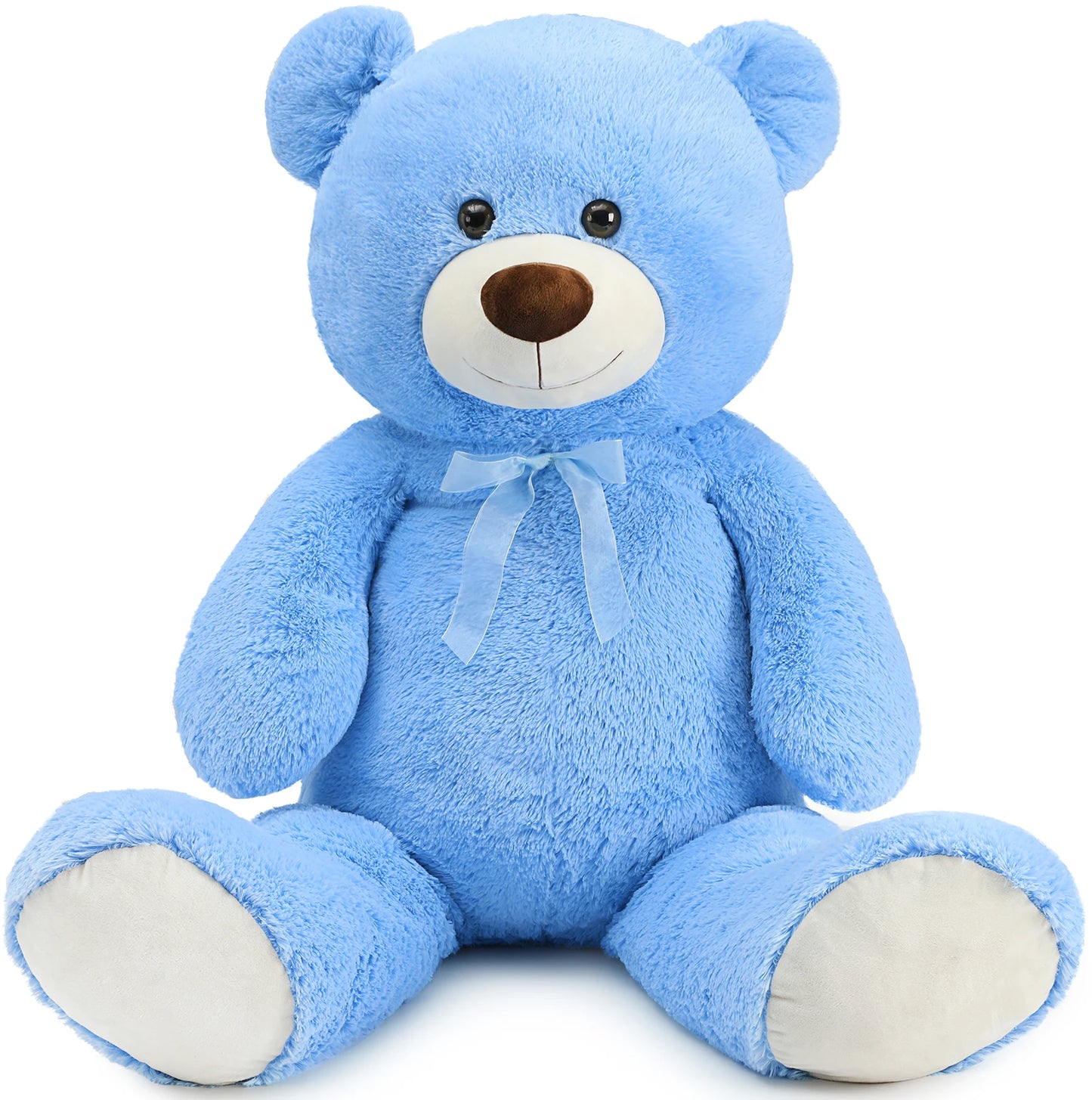 130cm Giant Teddy Bear Blue for Mother, Cuddly Big Bear Stuffed Animal Plush Toy Soft Large XXL,  Presents for