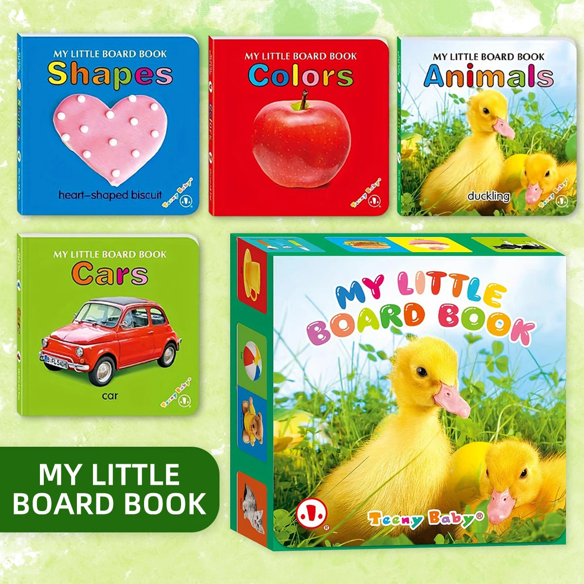 Set of 6 Educational Board Books — Vivid Colors, Interactive Sensory Toys, Educational & Early Learning Gift