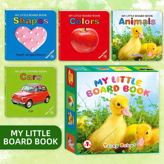 Set of 6 Educational Board Books — Vivid Colors, Interactive Sensory Toys, Educational & Early Learning Gift