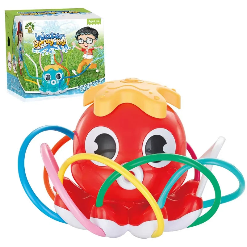 Water Spray Toy Hydrant Sprinkler Outdoor Backyard Garden Water Toys Summer Yard Cartoon Splash Sprinkler Baby Bath Toy for Kids