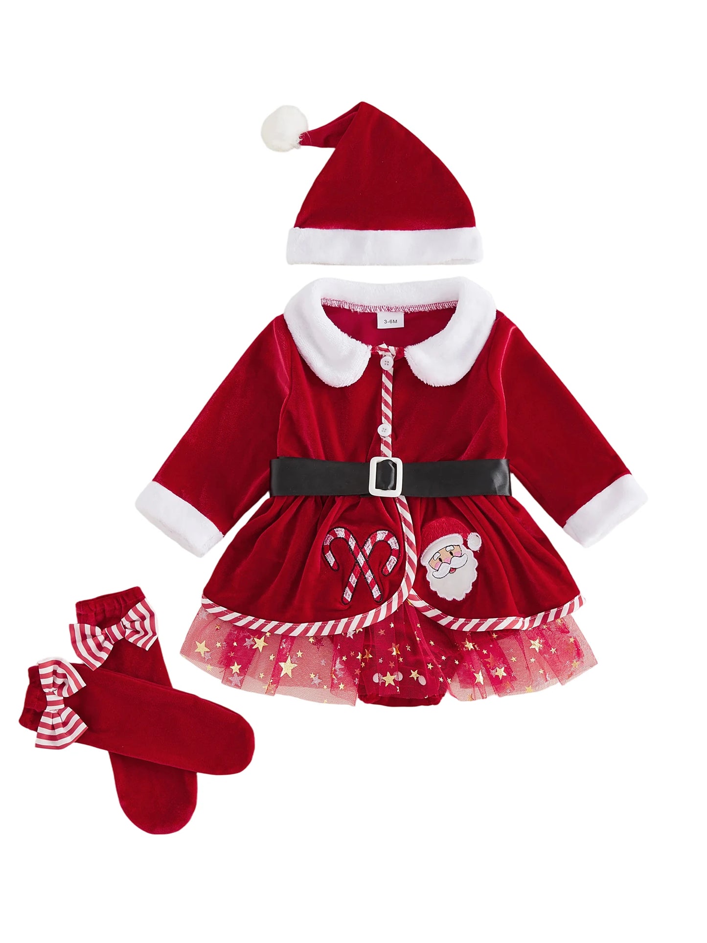 Christmas Outfit Fashion Dress Belt Girl-Christmas Outfit Fashion Outfit Hat Girl Belt Christmas Outfit Fashion Dress Belt