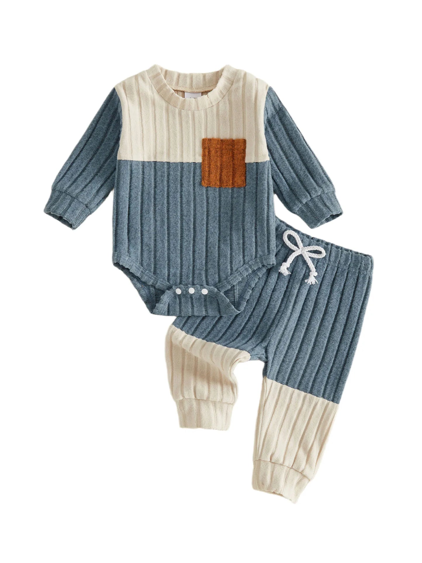 Sleeve Jumpsuit Boys Pants Set Contrast Fall Pants Boys Fall Color Long Sleeve High Quality Sleeve Jumpsuit  Boys